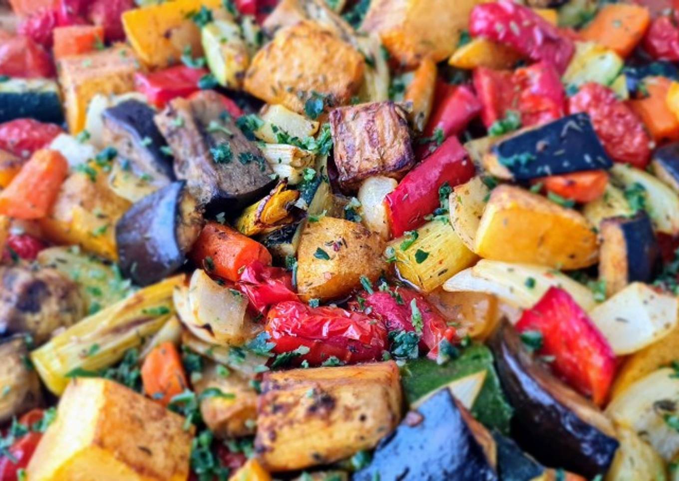 Verduras al horno con especias