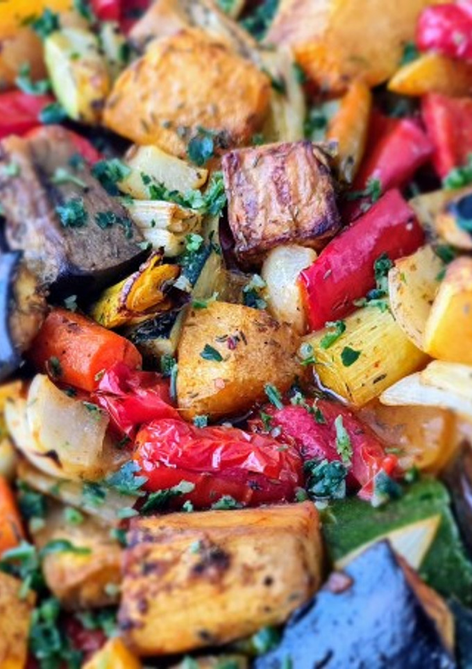 Una foto de Verduras al horno con especias