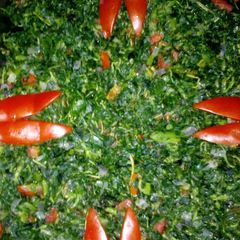 A picture of Fried mchicha.