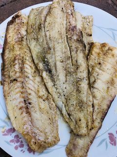 A picture of Fresh Grilled Lemon 🍋 Pepper Fluke 🐠.