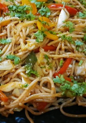 A picture of Veg Chilli Garlic Noodles.