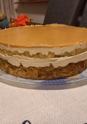Almás krémes torta recept fotója