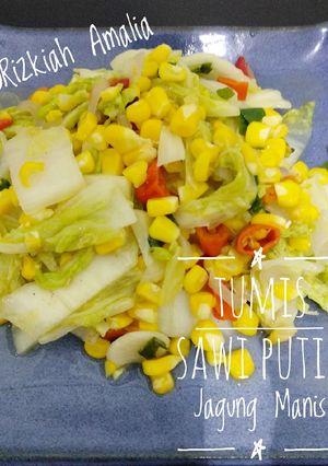 Foto resep Tumis sawi putih jagung manis