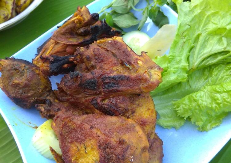 Resep Bebek panggang bumbu kuning Anti Gagal