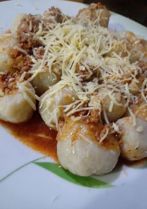 Una foto de Ñoquis rellenos de queso