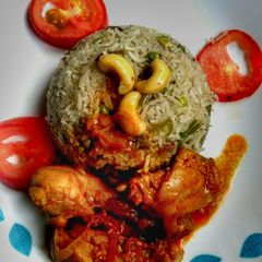 Fried Rice with Chicken Kosa A picture of Fried Rice with Chicken Kosa.