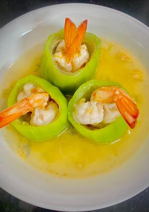 Hình của món Tôm nhồi mướp hương cho bé.