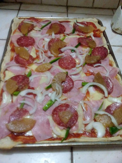 Una foto de Pizza