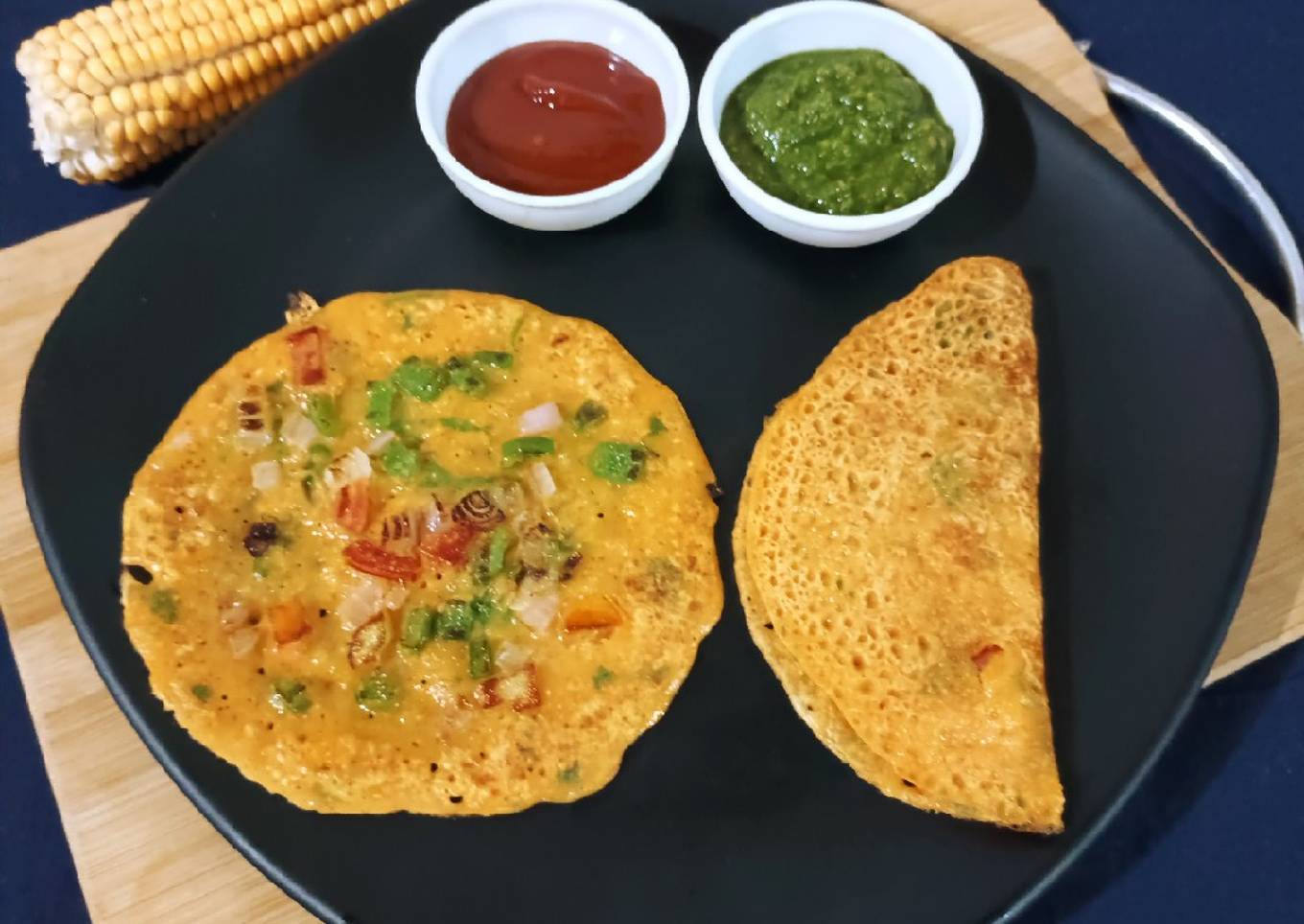Besan corn chilla