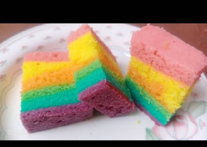 #030 Rainbow Cake Kukus Ny. Liem