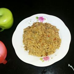A picture of #jellop rice and beans.