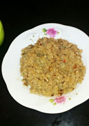 A picture of #jellop rice and beans.