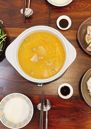 Hình của món Lẩu chao chay.