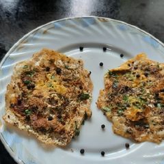 A picture of Black pepper masala. egg 🥚 omlate.