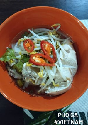Foto resep Noodle vietnam chicken Pho Ga