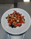 Cena: ensalada se berenjena (tipo Belen)