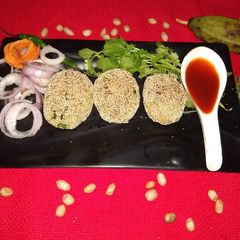 Banana oats cutlet A picture of Banana oats cutlet.