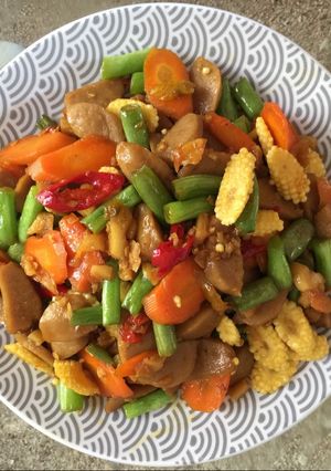 Foto resep Tumis buncis, wortel, putren & bakso