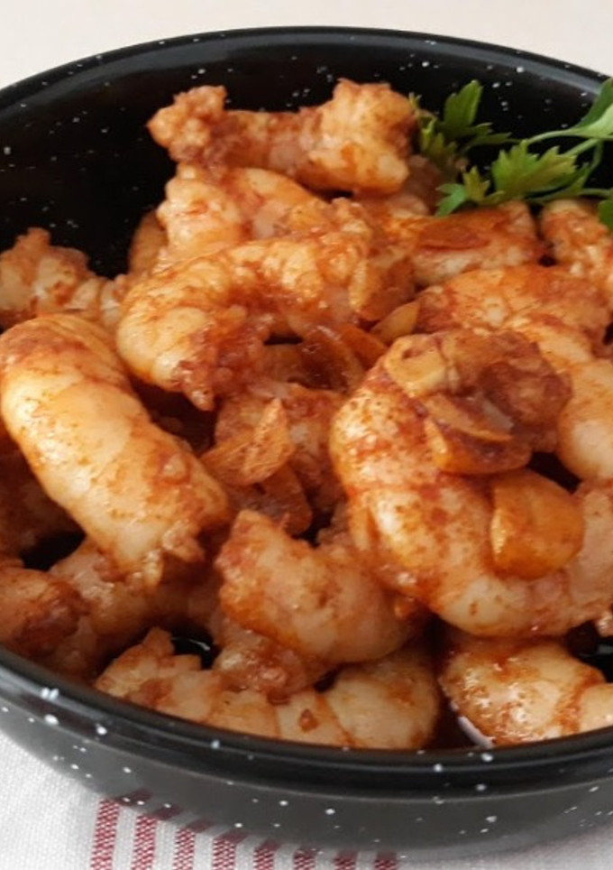 Una foto de Gambas al pil pil