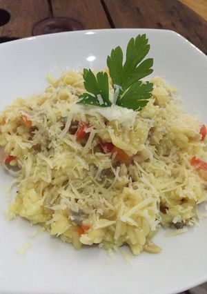 Una foto de Risotto funghi