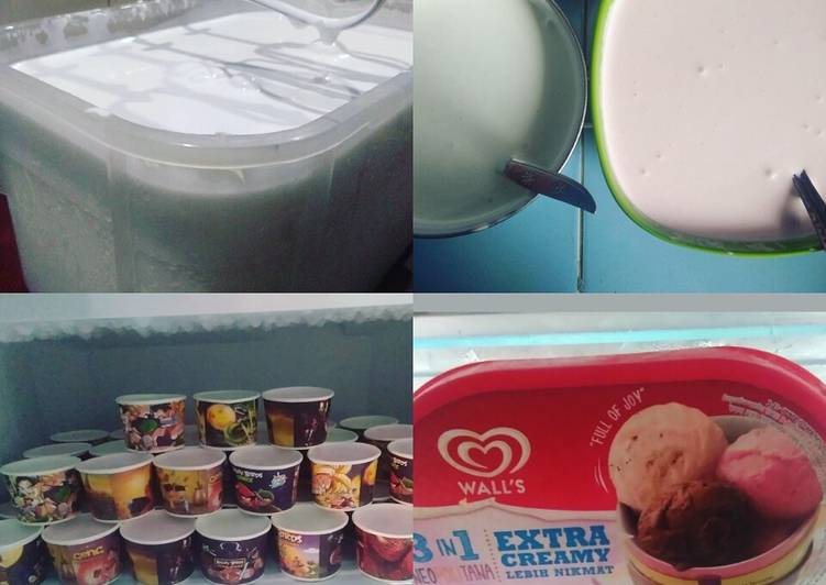 Cara Gampang Membuat 🌼 Es krim homemade 🌼 Anti Gagal