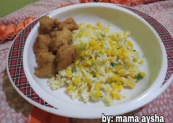 Masakan Populer Vegie risotto with chicken crispy Praktis Enak