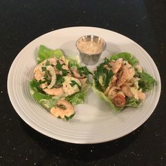 A picture of Shrimp and Cucumber Salad Lettece Wraps.