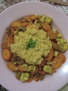 Foto resep Tumis Wortel Tahu Tempe saos Telur Asin