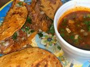 Una foto de carne birria