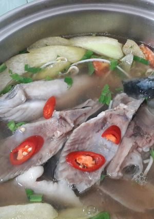 Hình của món Canh chua ca hồi.