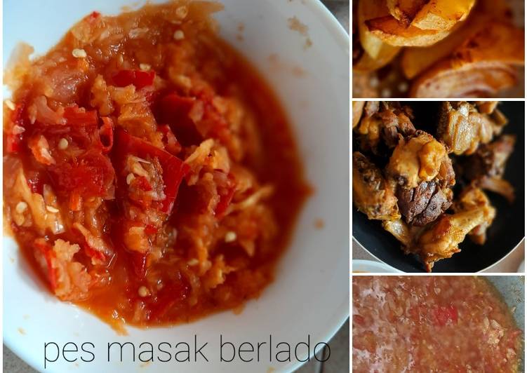 Langkah Langkah Buat Pes masak berlado (ayam &amp; kentang) yang Cepat