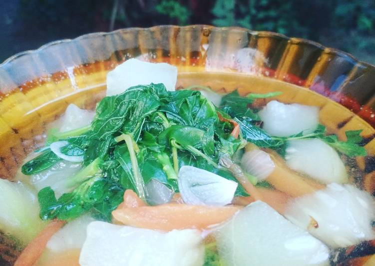 Resep Sayur bening bayam labu air, Bikin Ngiler