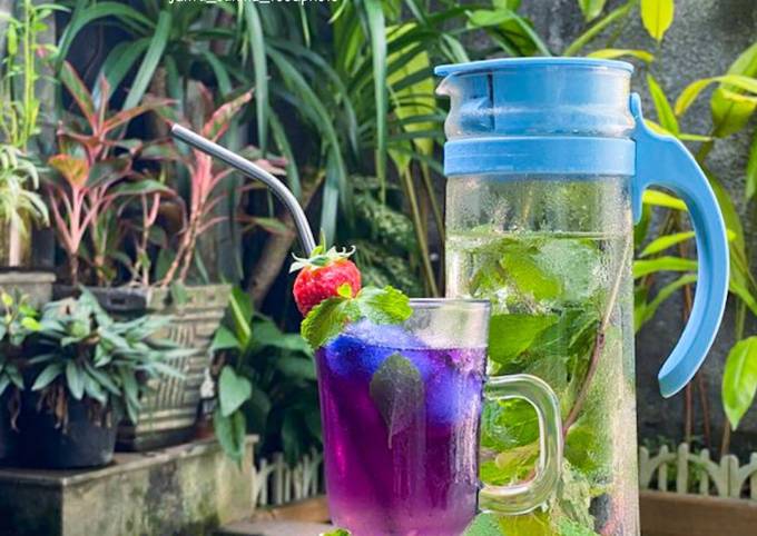 Anti Ribet, Bikin Es Bunga Telang Enak Dan Mudah