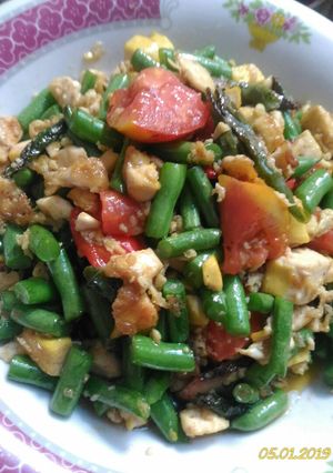 Foto resep Tumis buncis tahu telur simple...#berkah ramadhan.