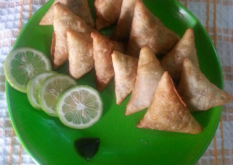 Simple Way to Prepare Award-winning Minced meat Samosas# author Marathon contest #