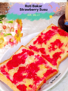 Foto resep Roti Bakar Strawberry Susu