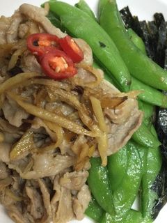 薑絲五花炒青菜《微辣》 的食譜成品照片