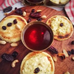 A picture of Semolina Bread "Harcha" (Traditional Moraccan breakfast Bread).