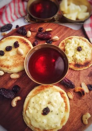 A picture of Semolina Bread "Harcha" (Traditional Moraccan breakfast Bread).