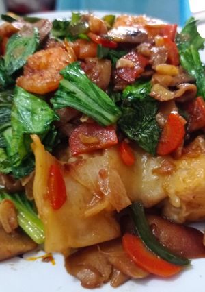Foto resep Pangsit legino alaala dengan sayur mayur
