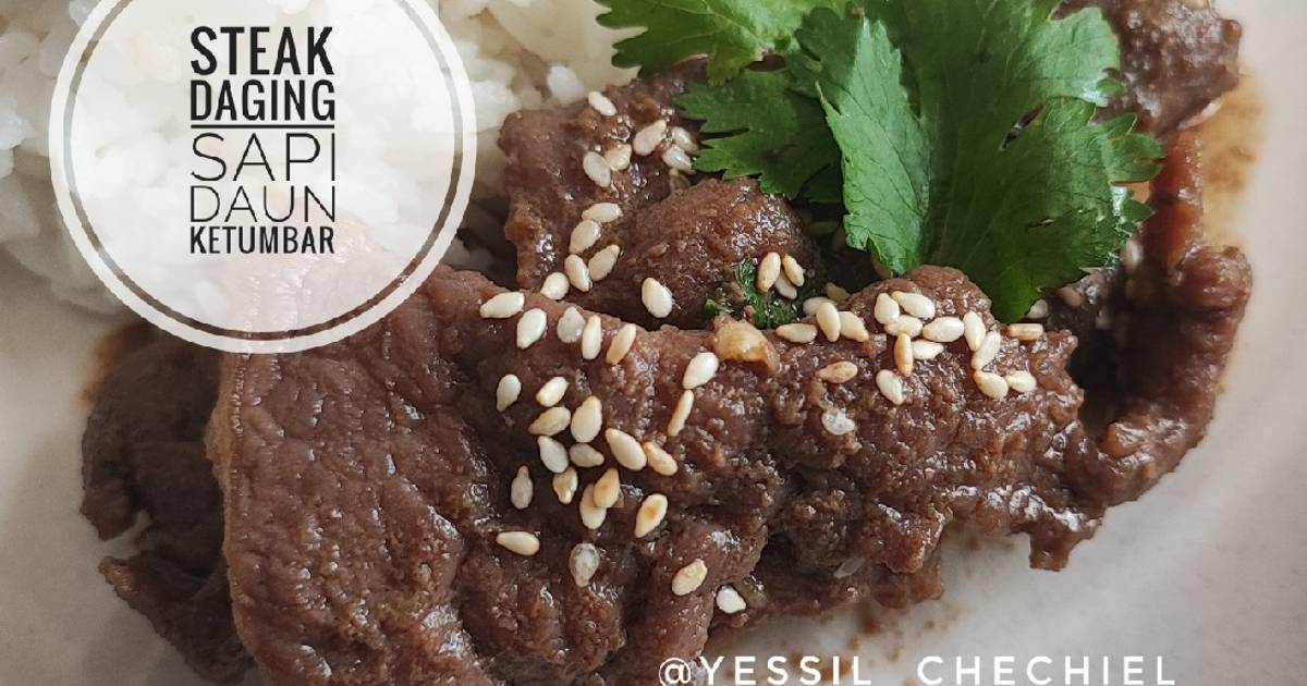 Resep Steak Daging Sapi Daun Ketumbar Oleh Yessil Chechiel Cookpad