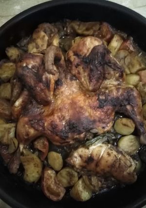 صورة لوصفة دجاج مشوي بالبطاطا