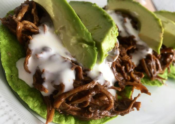 Tostadas De Pollo Con Mole Receta De Ma Saray Andrade Cookpad 1723