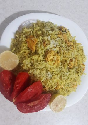 عکسی از دستور شوید پلو با مرغ💕