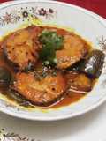 Begun diye Rui Maach/Rohu Fish with Eggplant