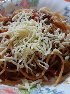 Una foto de Espaguetis con carne (aprovechamiento)