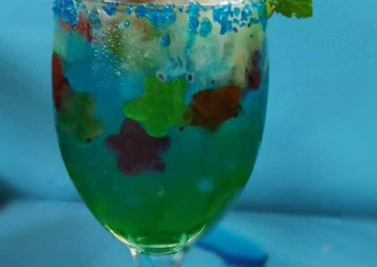 Resep masakan Es Ocean Gummy Jelly | Bahan Membuat Es Ocean Gummy Jelly Yang Enak Banget