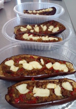 Una foto de Berenjenas rellenas