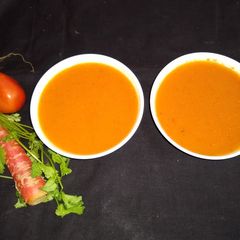A picture of Roasted carrot tomato soup.