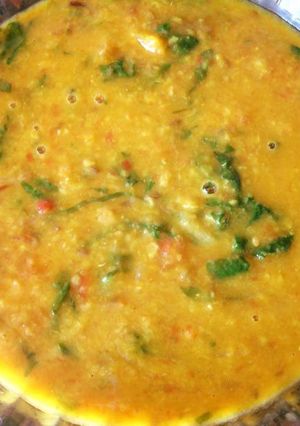 A picture of Palak khatti Mitti Dal.